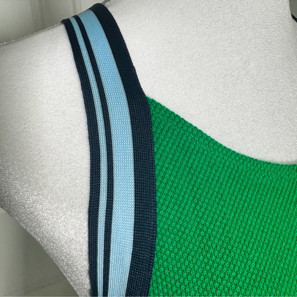 Anthropologie Kelly Green Crisscross Halter Mini Dress NWT M Athleisure Varsity - Picture 9 of 12